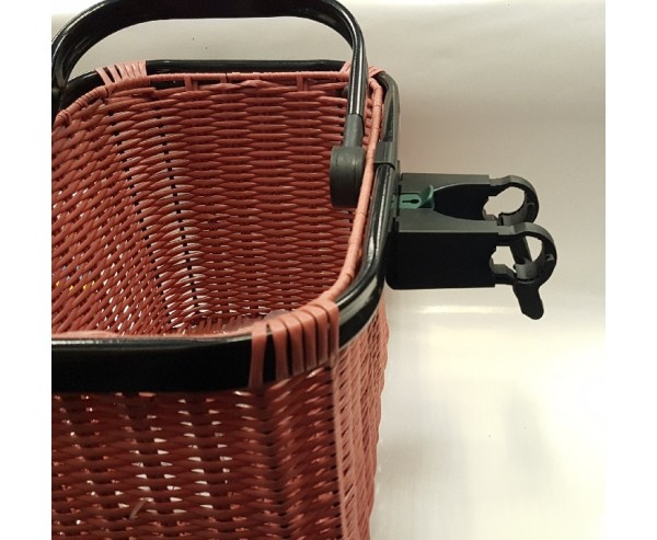 quick release wicker bike basket