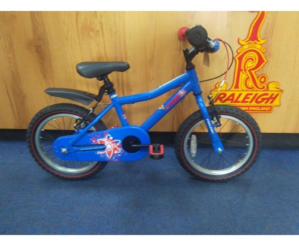 Second Hand 16" Raleigh Atom Boys Bike Blue for 4 1/2 to 6 years old